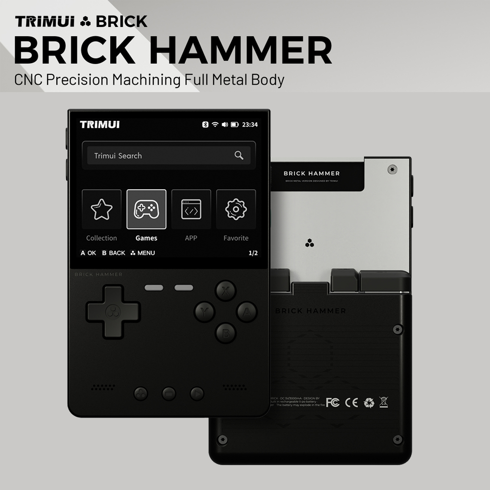 Retro Gaming Kiosk - Console Trimui Brick Hammer con Corpo